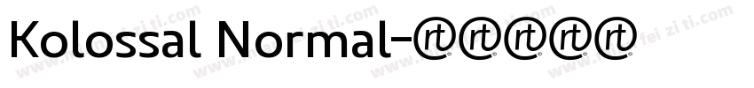 Kolossal Normal字体转换